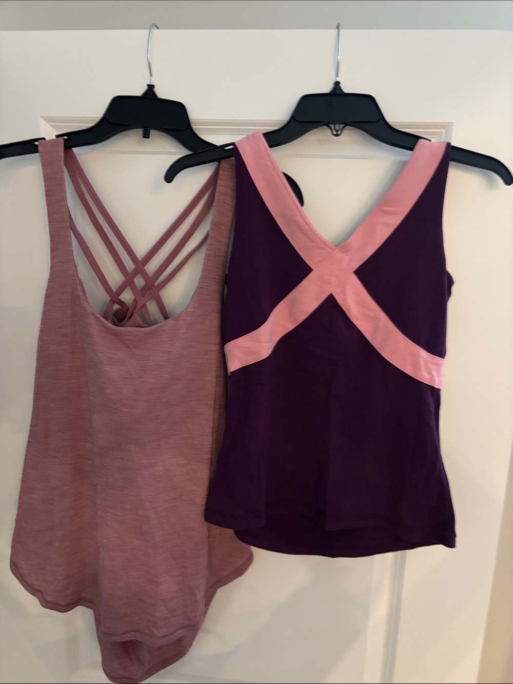 lululemon athletica Purple Tank with Pink Cross-Back Detail